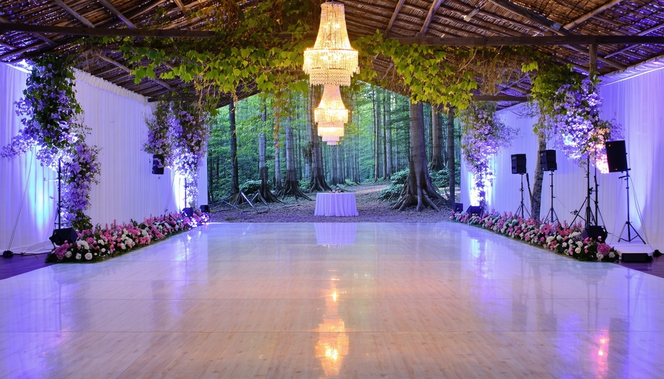 Salón de eventos rodeado de naturaleza